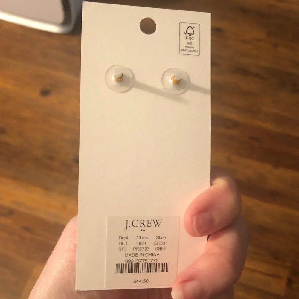 J. Crew Factory NWT Vibrant Pink and Gold Statement Earrings